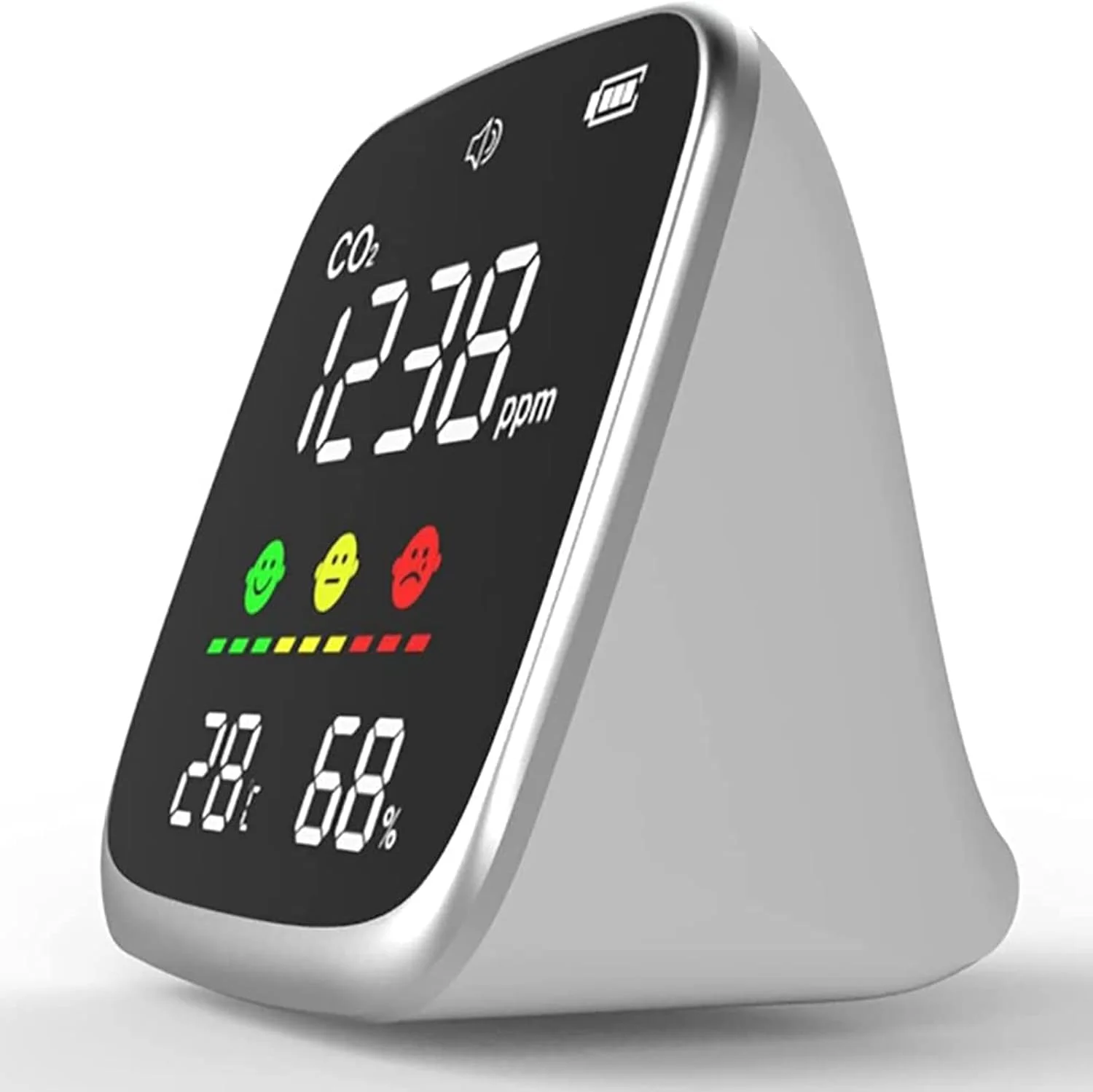 دستگاه تشخیص دی اکسید کربن ADORZ، ردیاب CO2 دما و رطوبت نسبی، 0 تا 5000 ppm، مانیتور کیفیت هوا، تستر هوای PM2.5، ثبت کننده داده، برای خانه، دفتر، خودرو