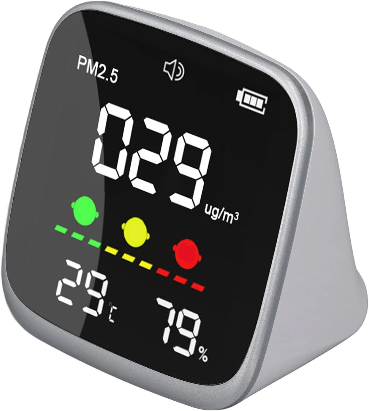 تستر کیفیت هوا PM2.5 با دقت بالا و دماسنج رطوبت برای خانه، رابط USB، دستگاه سنجش کیفیت هوای داخلی
