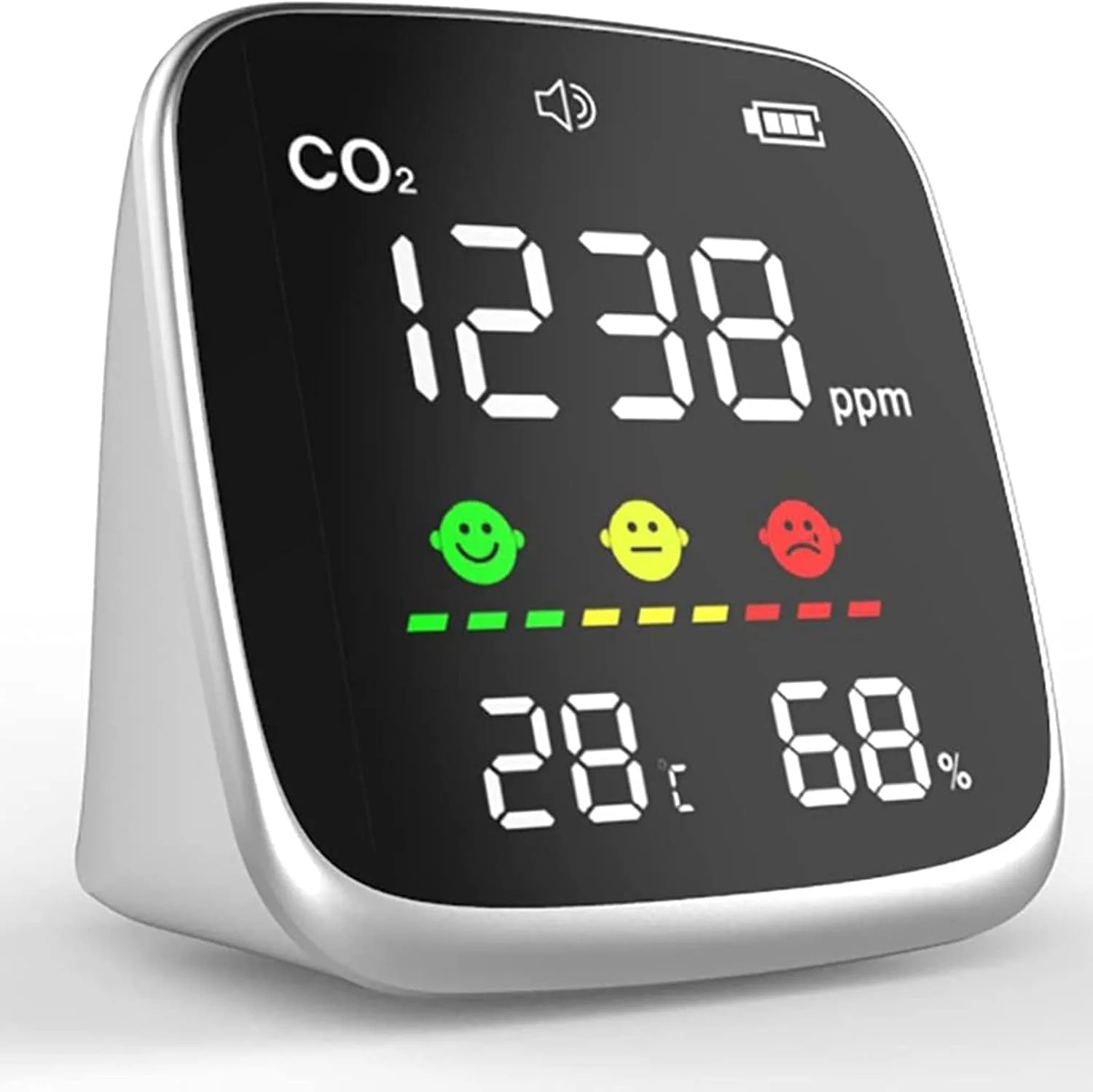 دستگاه تشخیص دی اکسید کربن ADORZ، ردیاب CO2 دما و رطوبت نسبی، 0 تا 5000 ppm، مانیتور کیفیت هوا، تستر هوای PM2.5، ثبت کننده داده، برای خانه، دفتر، خودرو