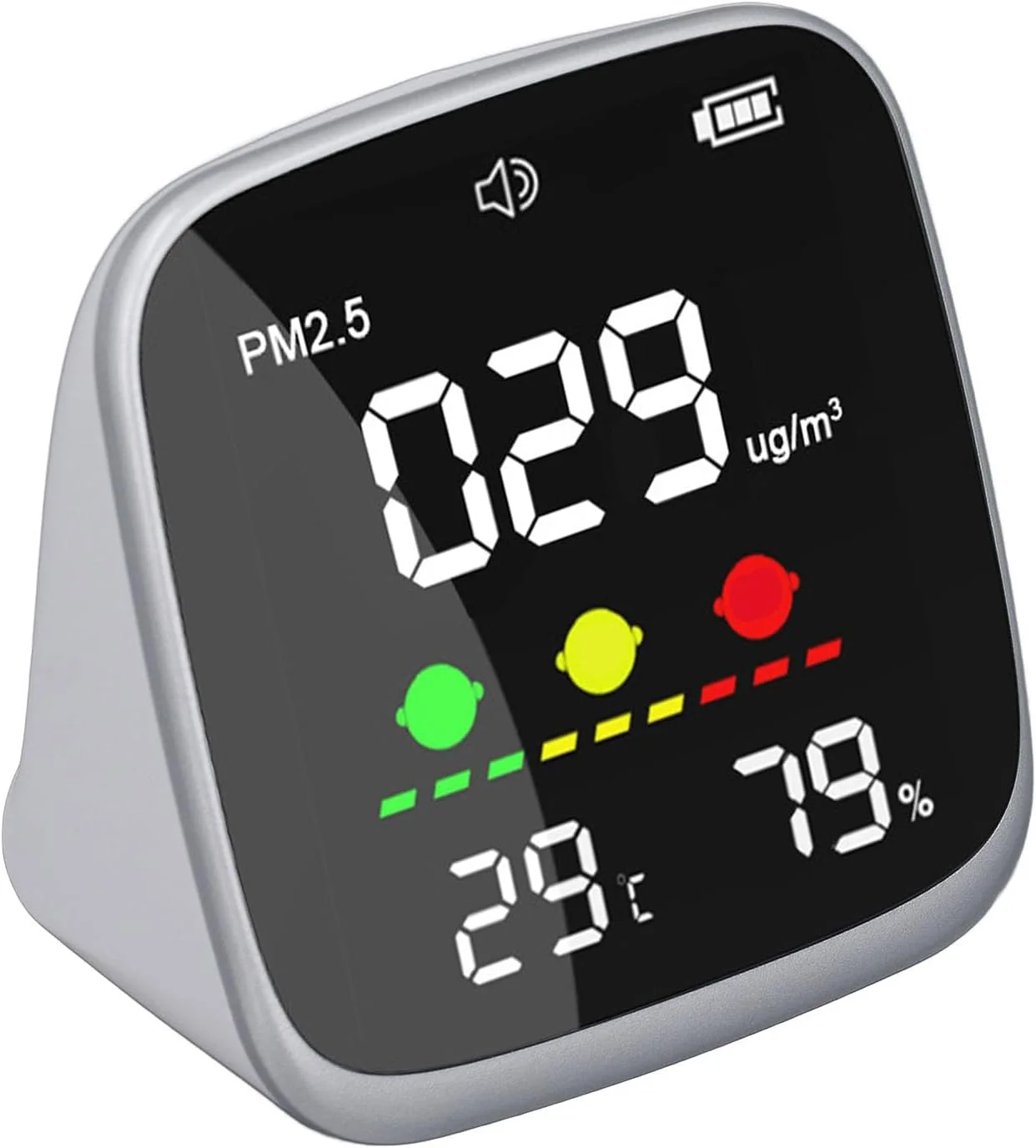 تستر کیفیت هوا PM2.5 با دقت بالا و دماسنج رطوبت برای خانه، رابط USB، دستگاه سنجش کیفیت هوای داخلی