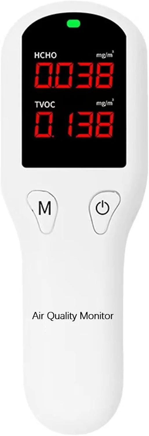 دستگاه سنجش کیفیت هوا، تشخیص دقیق فرمالدئید، تستر TVOC AQI برای تشخیص آلودگی هوا در داخل/خارج. تک عددی (دستی)