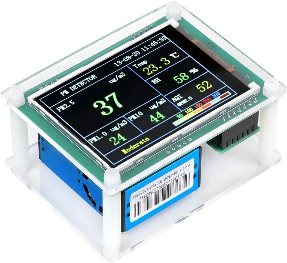 صفحه نمایش کیفیت هوا Accuracy1Ug/M3، نمایشگر هزارم متر PM2.5، مناسب برای خانه و خودرو