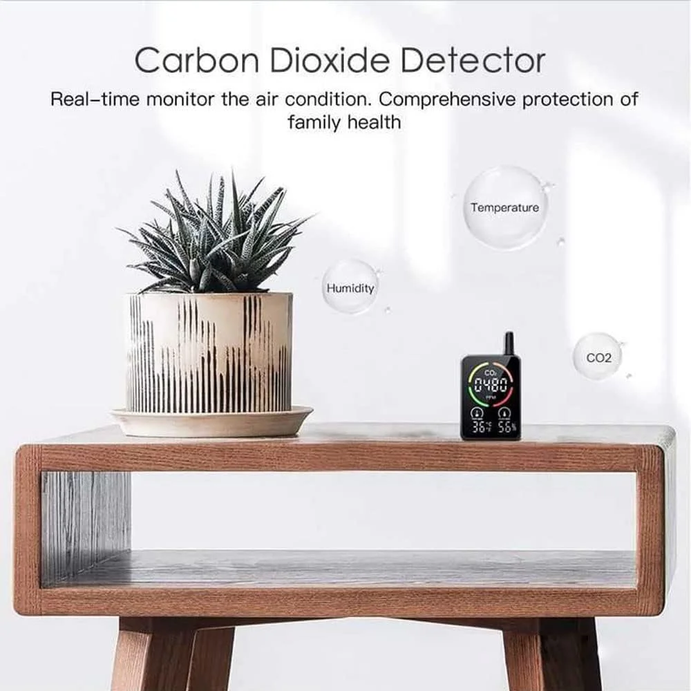 تستر دقیق CO2، مانیتور کیفیت هوا، ردیاب CO2 3 در 1، تستر دقیق دما و رطوبت CO2، سنسور NDIR، تستر غلظت دی اکسید کربن با آلارم