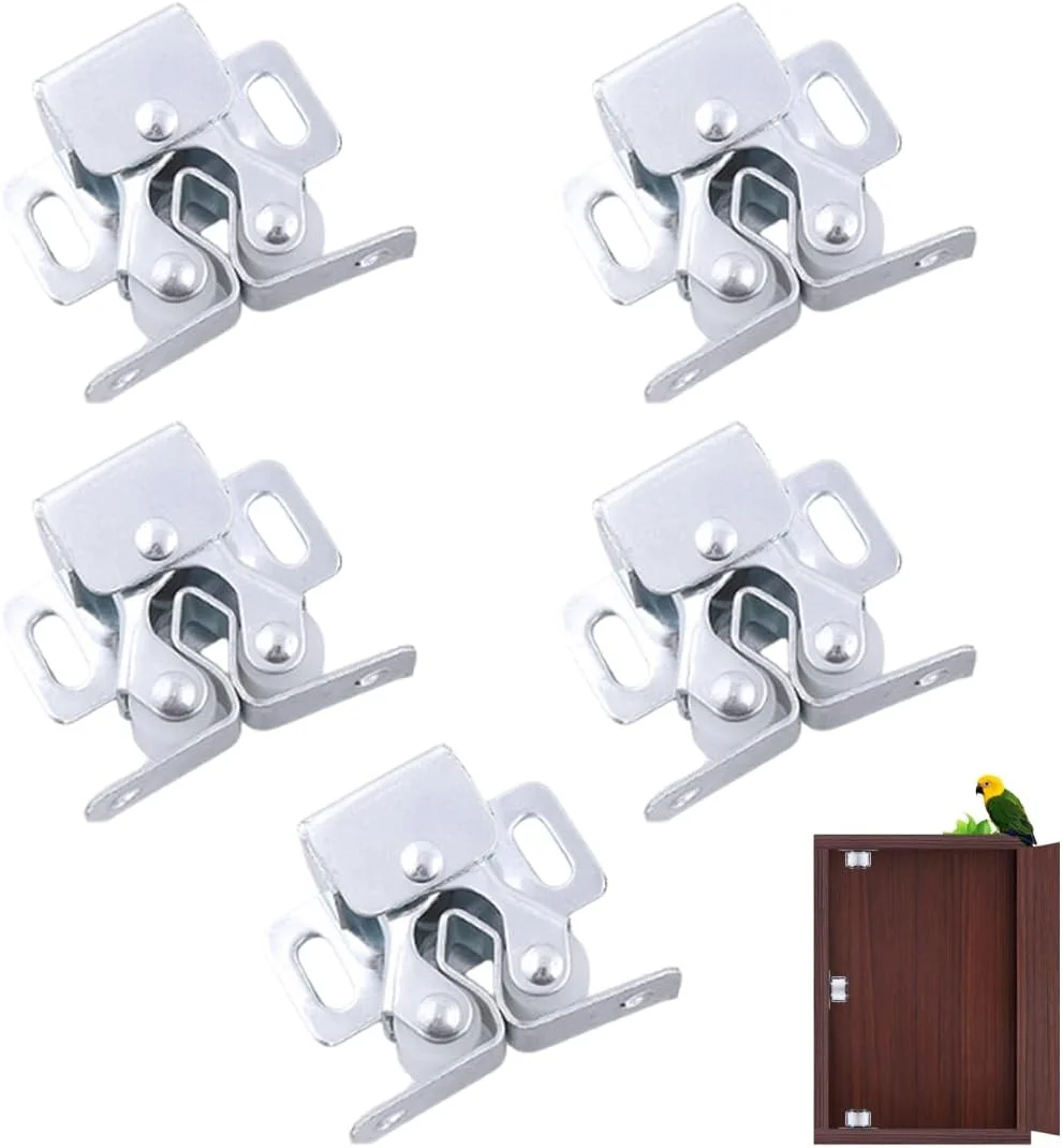 بسته 5 عددی قفل دو غلتکی YUZNA برای درب کمد، قفل غلتکی توپی درب، قفل درب کابینت برای کابینت و درب کابینت بسته 5 عددی قفل دو غلتکی YUZNA برای درب کمد، قفل غلتکی توپی درب، قفل درب کابینت برای کابینت و درب کابینت