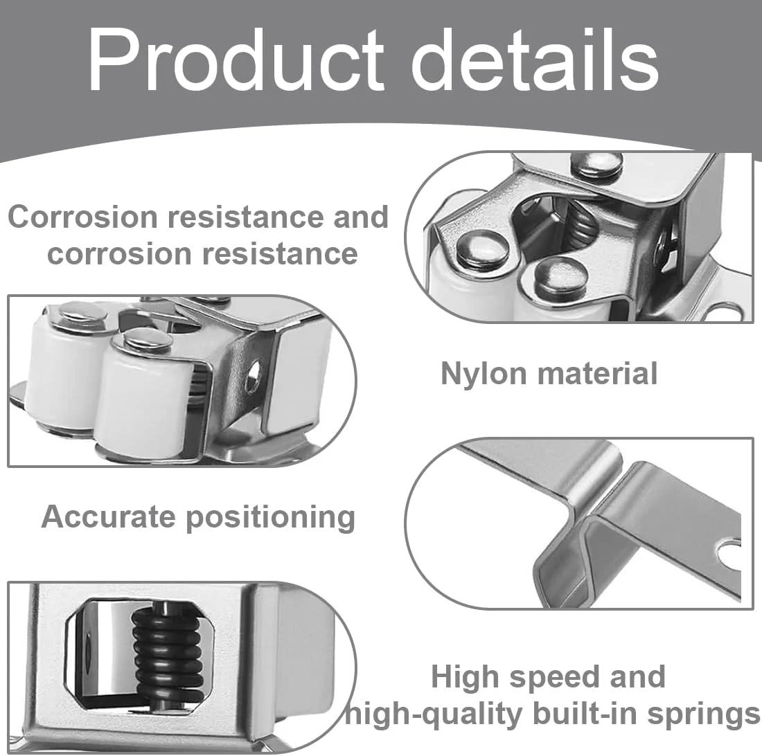 بسته 5 عددی قفل دو غلتکی YUZNA برای درب کمد، قفل غلتکی توپی درب، قفل درب کابینت برای کابینت و درب کابینت بسته 5 عددی قفل دو غلتکی YUZNA برای درب کمد، قفل غلتکی توپی درب، قفل درب کابینت برای کابینت و درب کابینت