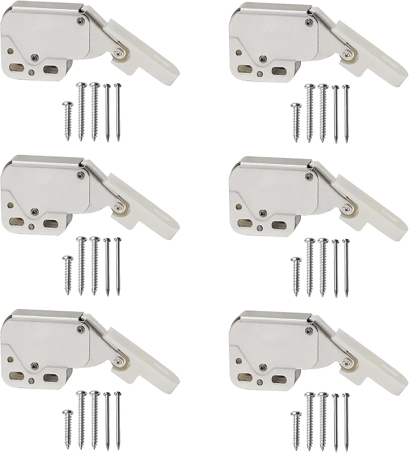 یونیان بسته 6 عددی قفل فشاری درب کابینت، قفل درب با پیچ، قفل فنری درب برای کابینت آشپزخانه، کمد لباس، پنجره یونیان بسته 6 عددی قفل فشاری درب کابینت، قفل درب با پیچ، قفل فنری درب برای کابینت آشپزخانه، کمد لباس، پنجره