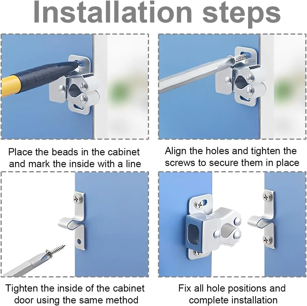 بسته 5 عددی قفل دو غلتکی YUZNA برای درب کمد، قفل غلتکی توپی درب، قفل درب کابینت برای کابینت و درب کابینت بسته 5 عددی قفل دو غلتکی YUZNA برای درب کمد، قفل غلتکی توپی درب، قفل درب کابینت برای کابینت و درب کابینت