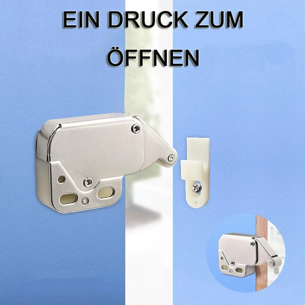 یونیان بسته 6 عددی قفل فشاری درب کابینت، قفل درب با پیچ، قفل فنری درب برای کابینت آشپزخانه، کمد لباس، پنجره