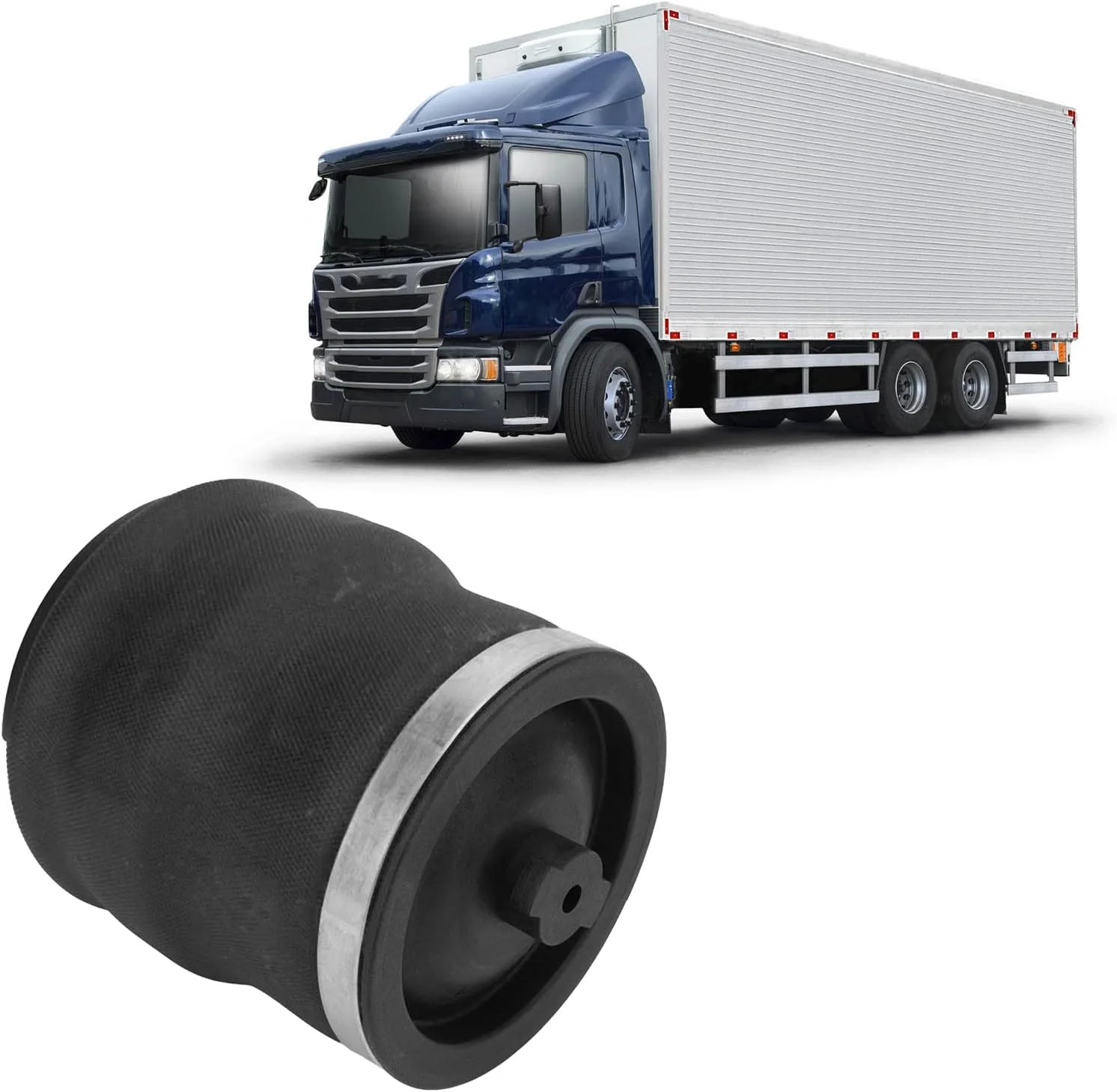 کمک فنر بادی کیسه ای تعلیق بادی جایگزین سنگین با فشار کاری 0.1 تا 1.0 مگاپاسکال برای کامیون ها ساخته شده از لاستیک و فلز با کیفیت بالا