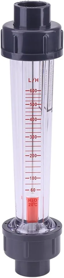 فلومتر 60-600 لیتر در ساعت، روتامتر نوع لوله پلاستیکی، دبی سنج لحظه ای آب مایع DN15 LZS-15، فلومتر هوا اکسیژن برای متمرکز کننده گاز هوا اکسیژن