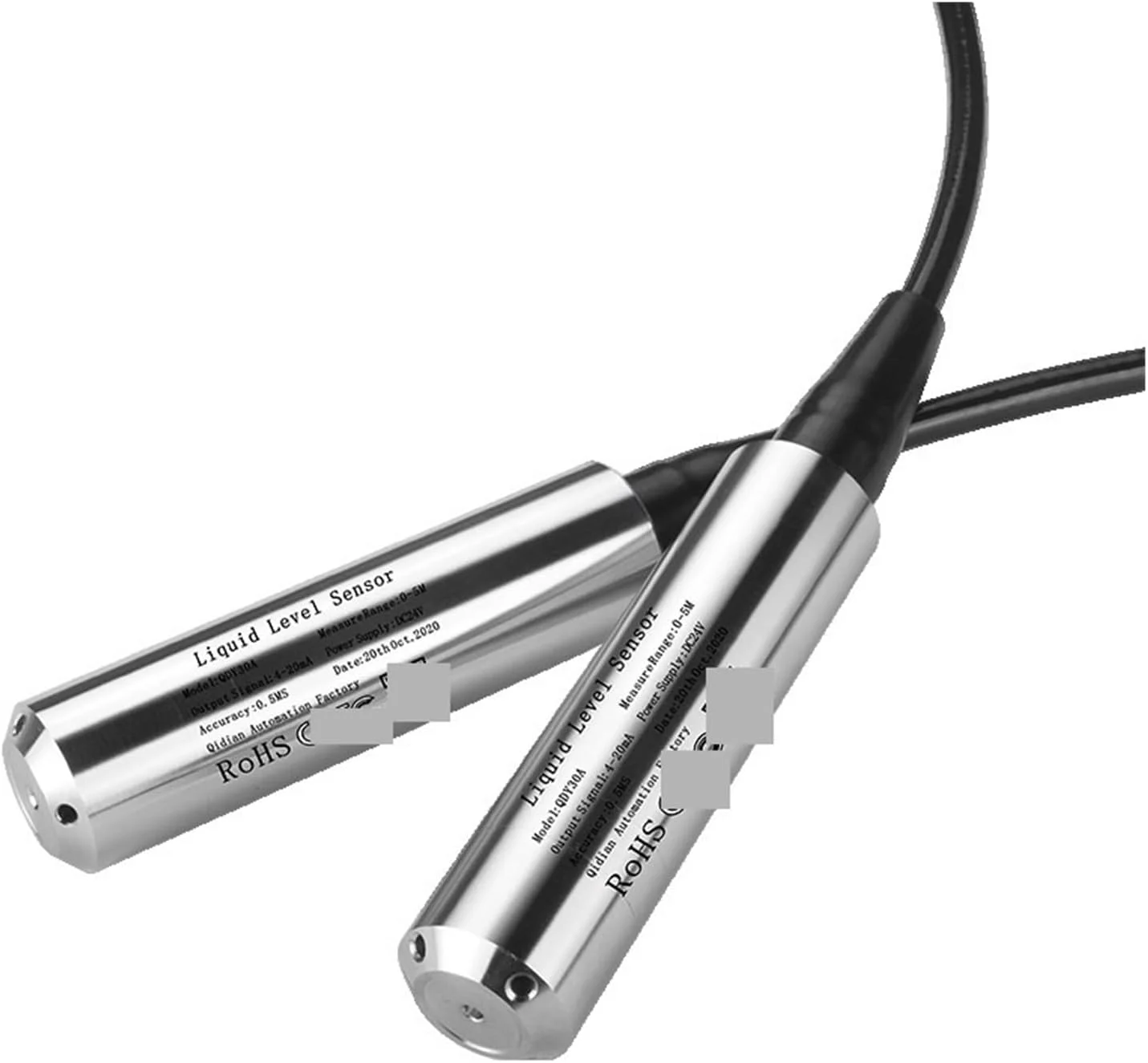 فلومتر آب، 4-20 میلی آمپر 0-5 ولت 0-10 ولت سنسور سطح آب شناور، 5 متر 10 متر 15 متر سنسور سطح هیدرواستاتیک روغن آب، پروب اندازه گیری آب مخزن (محدوده 3M کابل 5M، خروجی 4-20mA)