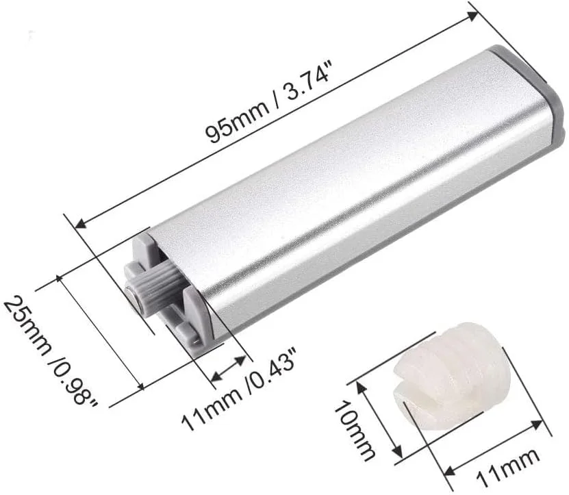 زبانه فشاری مغناطیسی XYWHPGV برای درب کابینت و کمد مبلمان منزل، نقرهای، 10 عدد زبانه فشاری مغناطیسی XYWHPGV برای درب کابینت و کمد مبلمان منزل، نقرهای، 10 عدد
