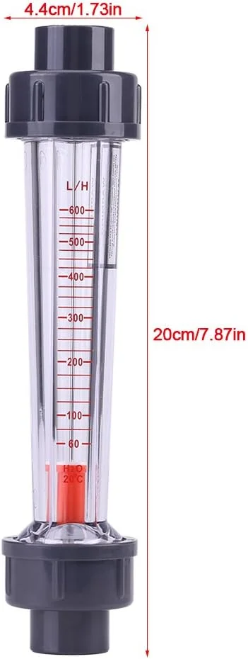 فلومتر 60-600 لیتر در ساعت، روتامتر نوع لوله پلاستیکی، دبی سنج لحظه ای آب مایع DN15 LZS-15، فلومتر هوا اکسیژن برای متمرکز کننده گاز هوا اکسیژن