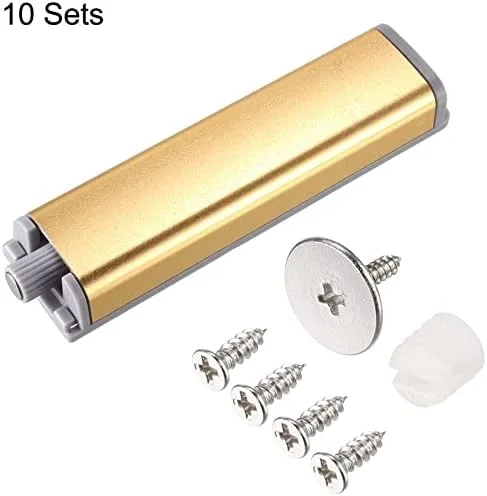زبانه فشاری مغناطیسی XYWHPGV برای درب کابینت و کمد مبلمان منزل، رنگ طلایی، 10 عدد زبانه فشاری مغناطیسی XYWHPGV برای درب کابینت و کمد مبلمان منزل، رنگ طلایی، 10 عدد