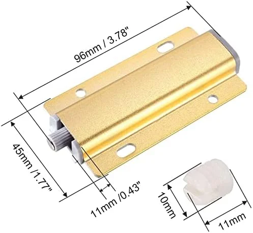 زبانه فشاری مغناطیسی XYWHPGV برای درب کابینت مبلمان، رنگ طلایی، 2 عدد زبانه فشاری مغناطیسی XYWHPGV برای درب کابینت مبلمان، رنگ طلایی، 2 عدد