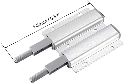 زبانه فشاری مغناطیسی دوگانه XYWHPGV برای درب کابینت مبلمان، رنگ نقره ای، 2 ست زبانه فشاری مغناطیسی دوگانه XYWHPGV برای درب کابینت مبلمان، رنگ نقره ای، 2 ست