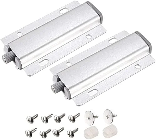 قفل لمسی مغناطیسی XYWHPGV برای درب کابینت مبلمان، رنگ نقره ای، 2 عدد قفل لمسی مغناطیسی XYWHPGV برای درب کابینت مبلمان، رنگ نقره ای، 2 عدد