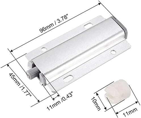 قفل لمسی مغناطیسی XYWHPGV برای درب کابینت مبلمان، رنگ نقره ای، 2 عدد