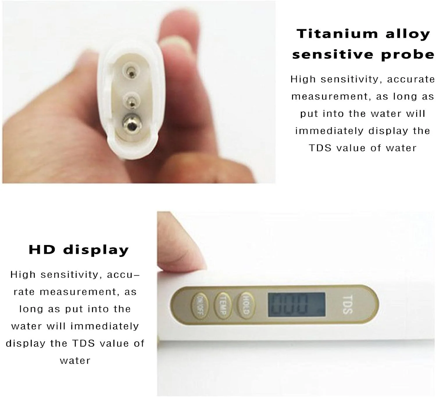 TDS متر M2 0-9990PPM، قلم دیجیتال قابل حمل TDS، تستر کیفیت آب، آنالایزر خلوص