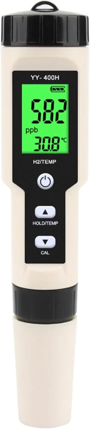 دستگاه تست دیجیتال H2/TEMP Meter 0-4000ppb مانیتور تست کیفیت آب یون هیدروژن دیجیتال ATC برای آکواریوم های آب آشامیدنی آزمایشگاهی