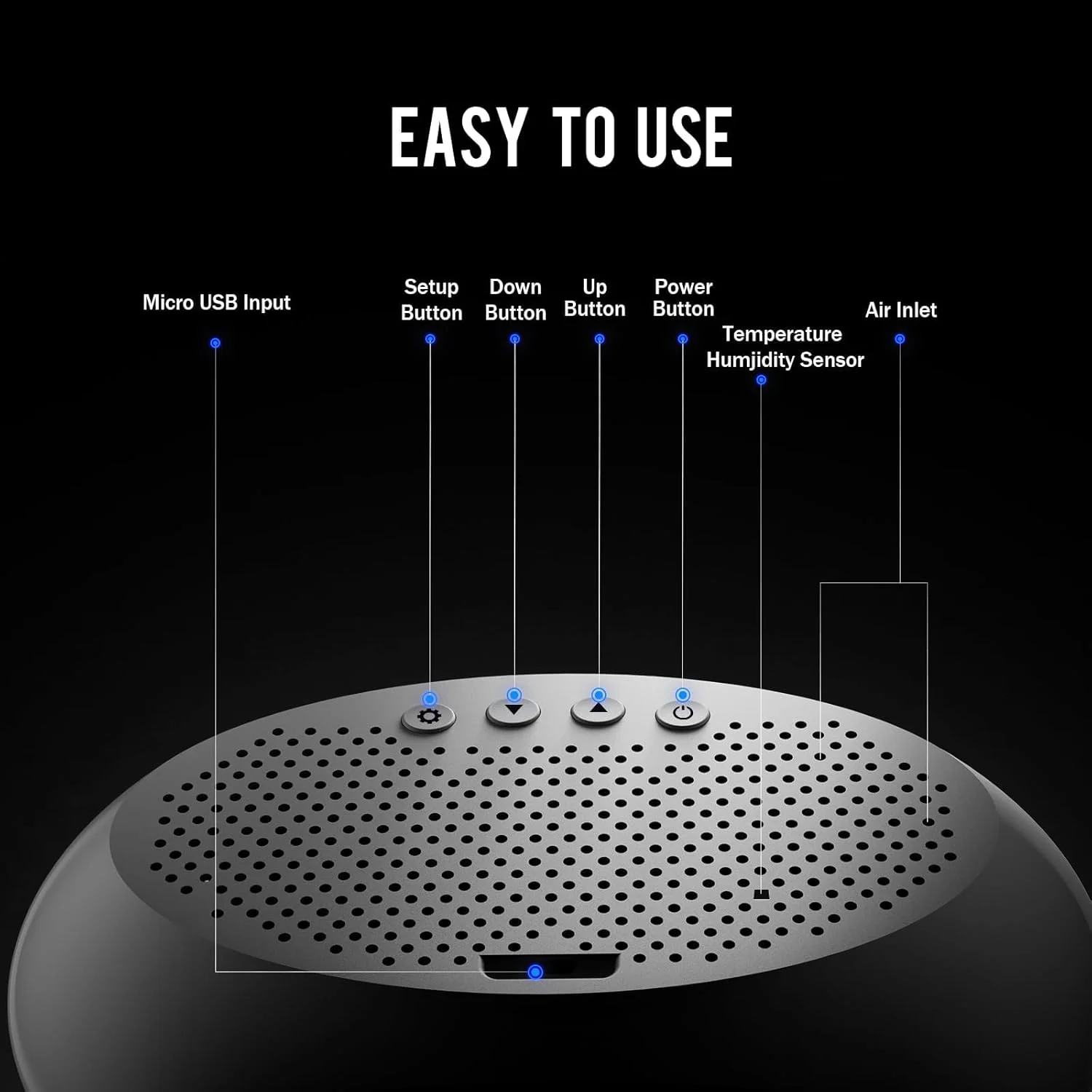 دستگاه سنجش کیفیت هوا 12 در 1 داخل خانه - دستگاه قابل حمل برای اندازه گیری CO2، TVOC، PM1.0/PM2.5/PM10، دما، رطوبت و نمایش زمان، دقت بالای دو تراشه ای با آلارم CO2 و نمایشگر AQI با شکلک خندان برای خانه
