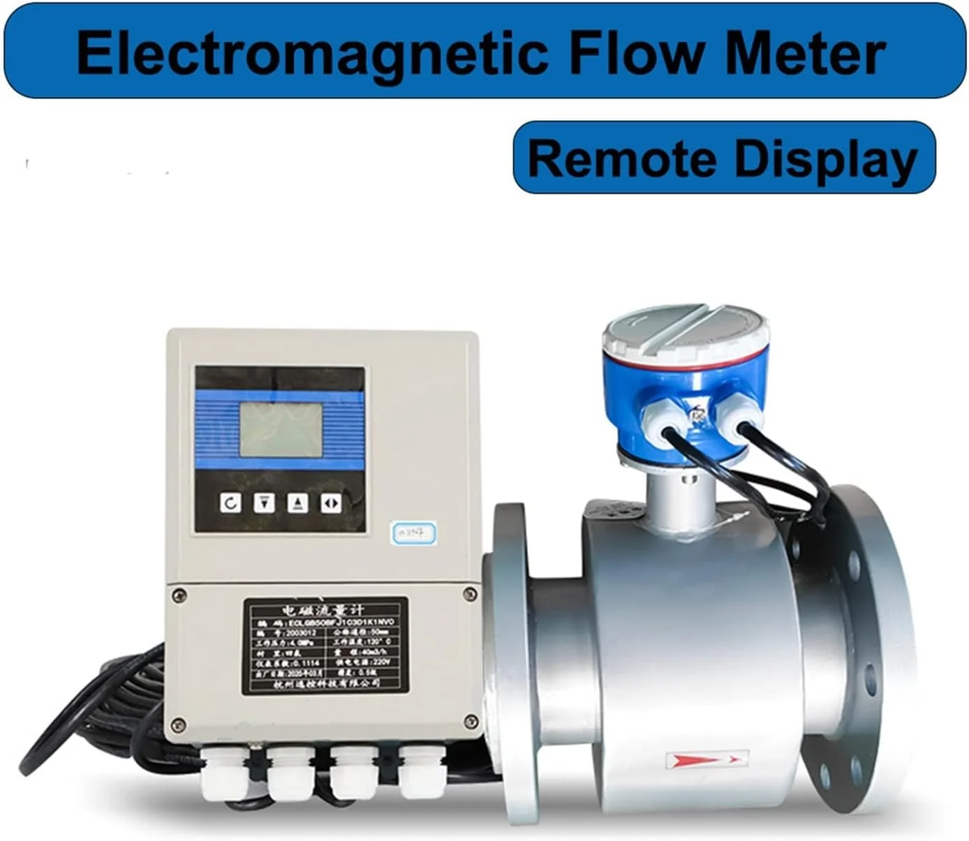 فلومتر مغناطیسی 4-20 MA RS485، فلومتر نصب دیواری دیجیتال از راه دور DN10 DN25 DN40 DN50 (DN40)