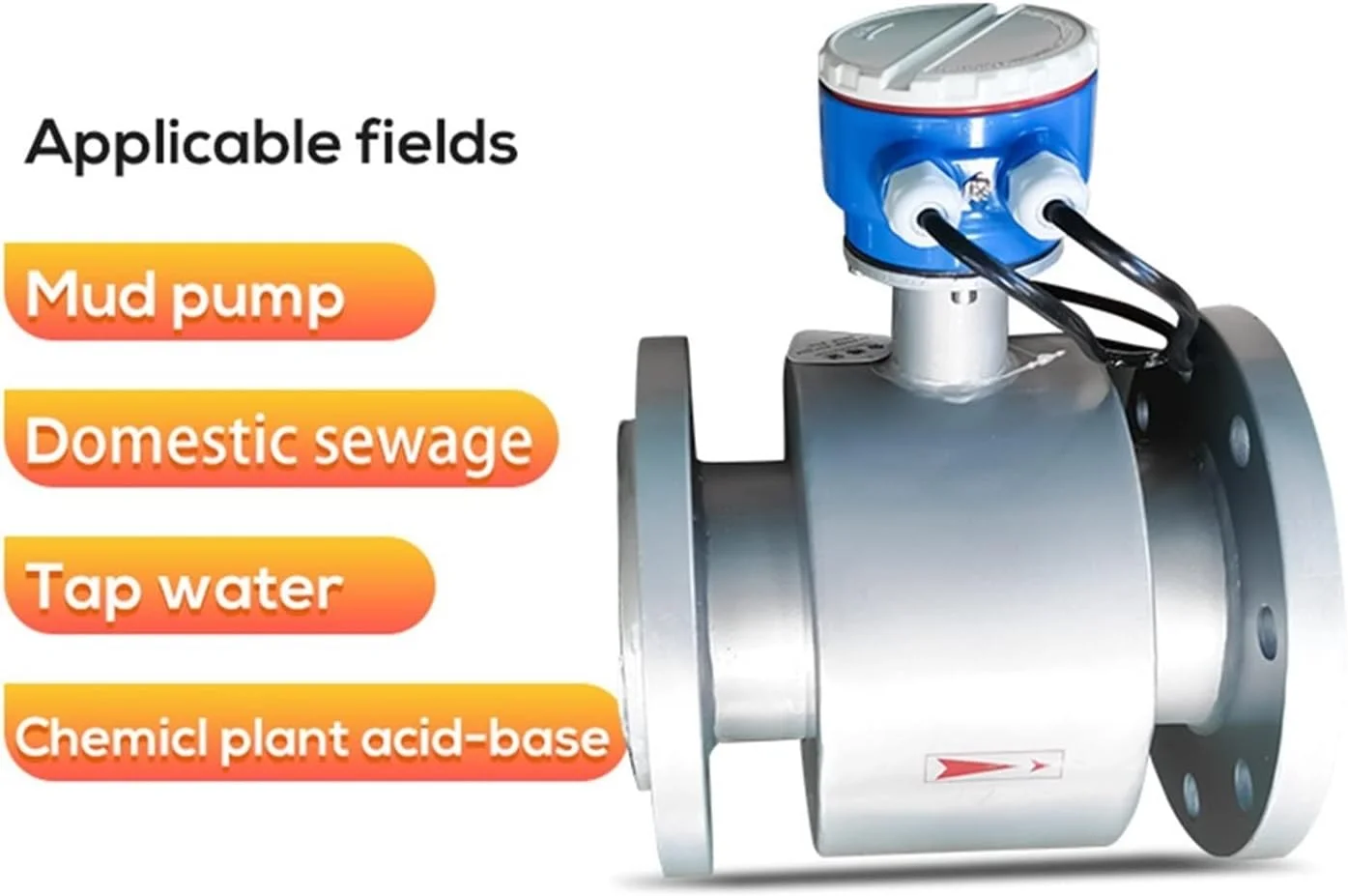 فلومتر مغناطیسی 4-20 MA RS485، فلومتر نصب دیواری دیجیتال از راه دور DN10 DN25 DN40 DN50 (DN40)