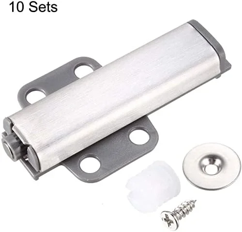 XYWHPGV بست لمسی مغناطیسی برای درب کابینت مبلمان، رنگ نقره ای، 10 عدد