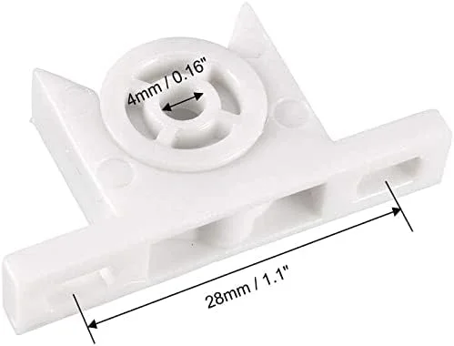 XYWHPGV بست در کابینت مبلمان، تک غلتکی، پلاستیک ABS، سفید، 6 عدد (edc56 6f66e d9e49 296bf 44ada 83ccf