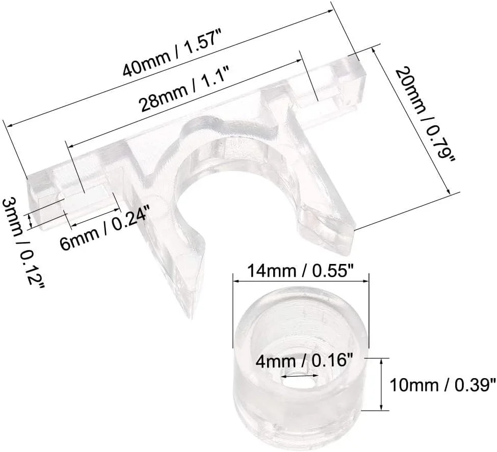 XYWHPGV بست در کابینت مبلمان تک غلتکی پلاستیک ABS شفاف 6 عددی (a9cc5 1a427 32480 38b9a d1a07 26237
