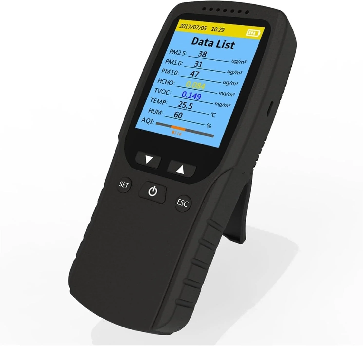 دستگاه نظارت بر کیفیت هوا، شمارنده ذرات گرد و غبار معلق در هوا سه کاناله، آنالایزر گاز، سنجشگر هوا PM10 Pm1.0 Pm2.5، آشکارساز اندازه گیری خودکار