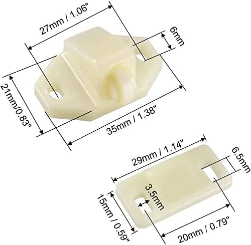 غلتک درب کابینت مبلمان XYWHPGV با غلتک ABS بژ 20 عددی (53d75 e5963 3248c 1fc08 f9deb c4d07