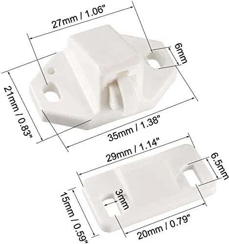 XYWHPGV بست درب کمد کابینت مبلمان با غلتک ABS سفید 20 عددی (2dd50 9d243 2a84e c2987 d5769 3293e