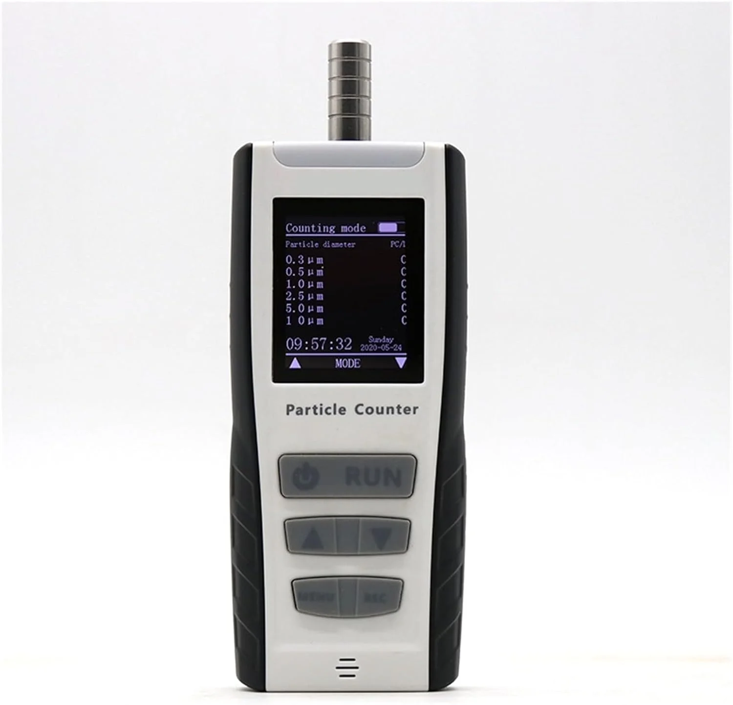 دستگاه مانیتورینگ کیفیت هوا Pm0.3/0.5/1/2.5/5/10 Pm2.5، دستگاه اندازه گیری کیفیت هوای خارجی، شمارنده ذرات گرد و غبار خارجی، شمارنده ذرات گرد و غبار شش کاناله برای تشخیص و اندازه گیری خودکار