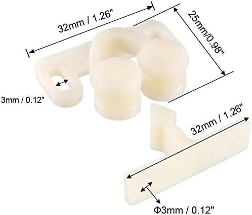 قفل دو غلتکی درب کابینت کمد مبلمان XYWHPGV، پلاستیک ABS، بژ، 5 عدد