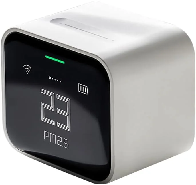 دستگاه تشخیص کیفیت هوا وای فای 5 در 1 برای نظارت بر کیفیت هوا دی اکسید کربن/دما/رطوبت/PM2.5/PM10 برای خانه، مدرسه، دفتر، و چادر کشاورزی، نصب آسان