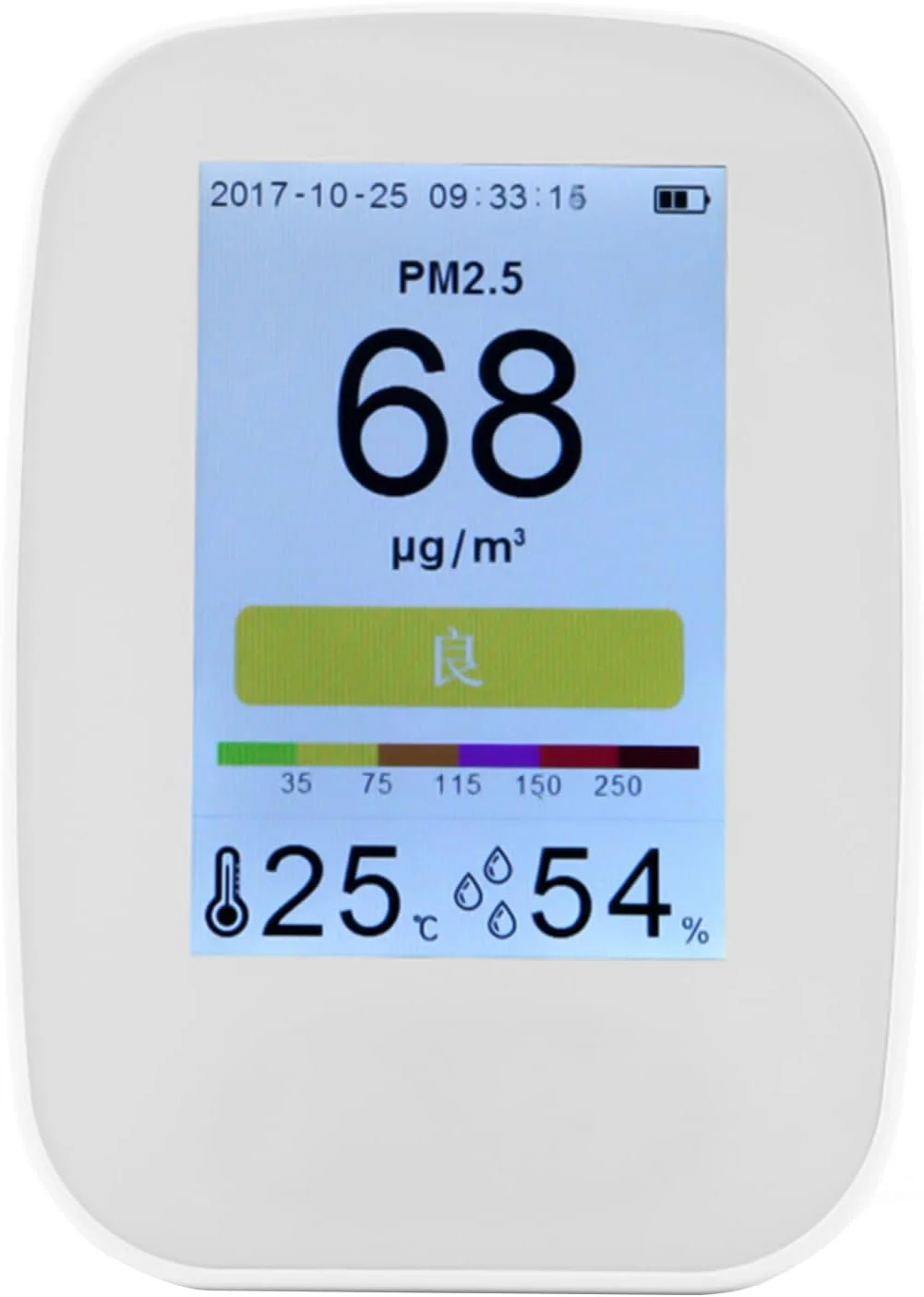 دستگاه های مانیتورینگ هوای داخلی با دقت بالا با صفحه نمایش دما و رطوبت برای دی اکسید کربن، آشکارسازهای هوای قابل حمل برای H