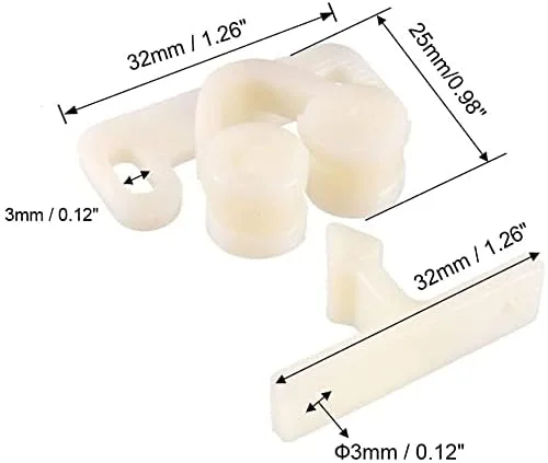 XYWHPGV بست دو غلتکی درب کمد کابینت مبلمان ABS بژ 20 عددی