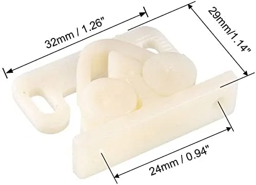 XYWHPGV بست دوتایی غلتکی درب کمد کابینت مبلمان ABS بژ 10 عددی