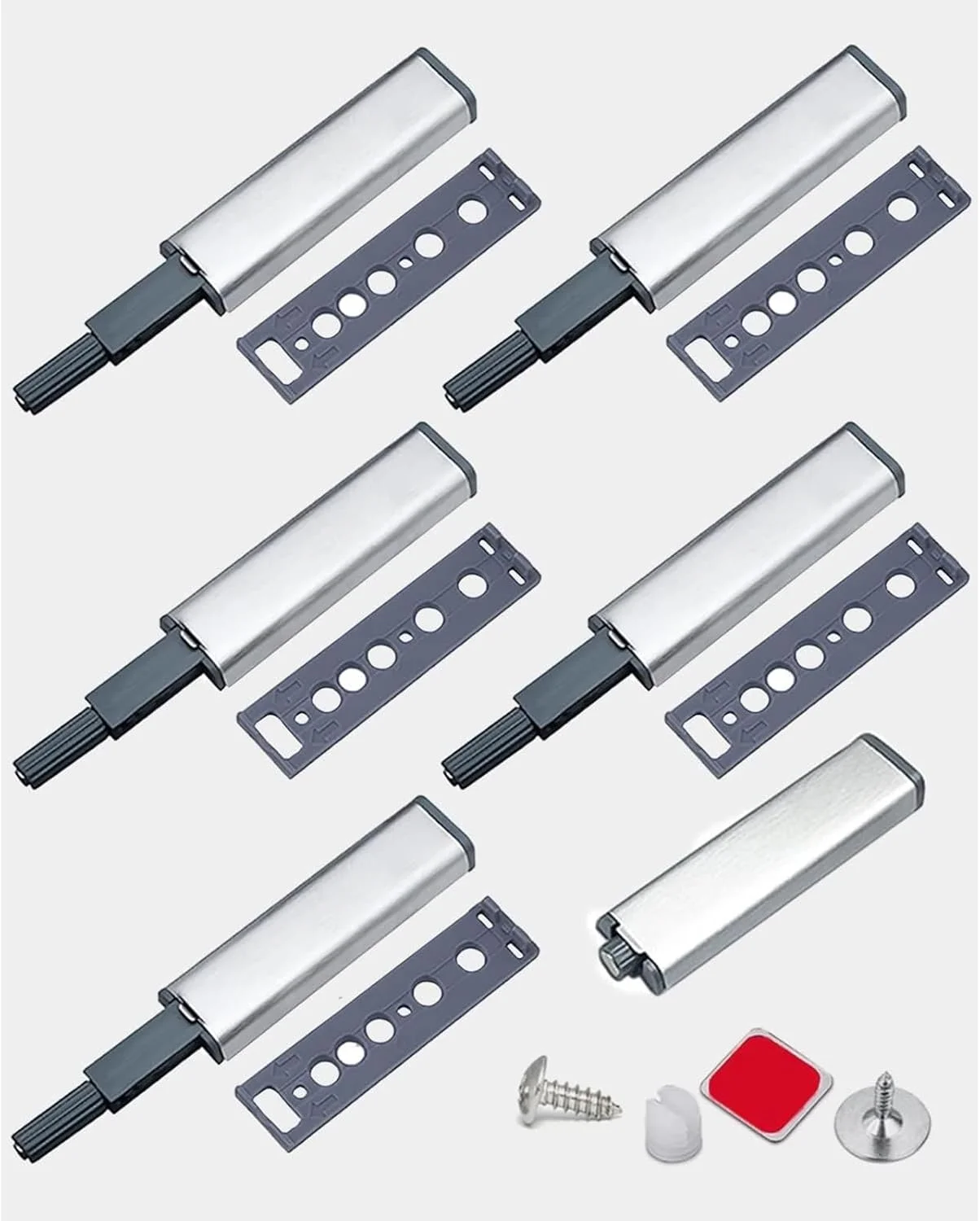 THE WHITE SHOP ست 6 عددی قفل فشاری مغناطیسی برای کابینت، سخت افزار کابینت فشاری برای باز کردن، قفل لمسی فشاری درب آشپزخانه، قفل رهاسازی فشاری برای بستن کشو، قفل فشاری THE WHITE SHOP ست 6 عددی قفل فشاری مغناطیسی برای کابینت، سخت افزار کابینت فشاری برای باز کردن، قفل لمسی فشاری درب آشپزخانه، قفل رهاسازی فشاری برای بستن کشو، قفل فشاری