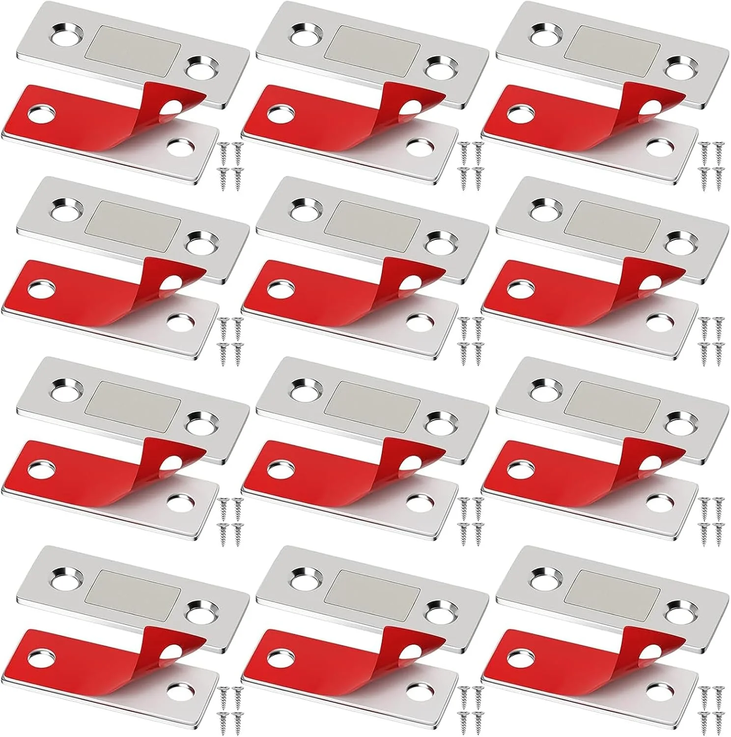 بسته 12 عددی مگنت کابینت Wisfunlly، مگنت فوق العاده نازک درب، قفل مگنتی چسبی کشو برای درب کابینت آشپزخانه، مگنت درب کمد، بست مگنتی درب از جنس استیل ضد زنگ بسته 12 عددی مگنت کابینت Wisfunlly، مگنت فوق العاده نازک درب، قفل مگنتی چسبی کشو برای درب کابینت آشپزخانه، مگنت درب کمد، بست مگنتی درب از جنس استیل ضد زنگ