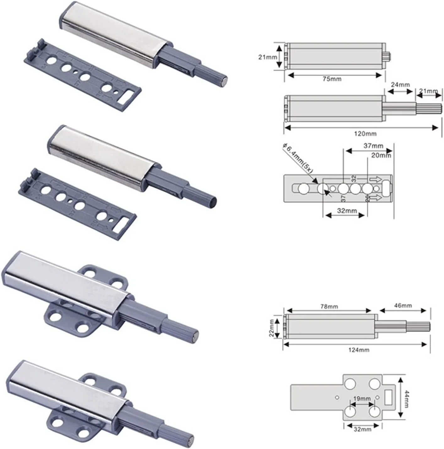 THE WHITE SHOP ست 6 عددی قفل فشاری مغناطیسی برای کابینت، سخت افزار کابینت فشاری برای باز کردن، قفل لمسی فشاری درب آشپزخانه، قفل رهاسازی فشاری برای بستن کشو، قفل فشاری THE WHITE SHOP ست 6 عددی قفل فشاری مغناطیسی برای کابینت، سخت افزار کابینت فشاری برای باز کردن، قفل لمسی فشاری درب آشپزخانه، قفل رهاسازی فشاری برای بستن کشو، قفل فشاری