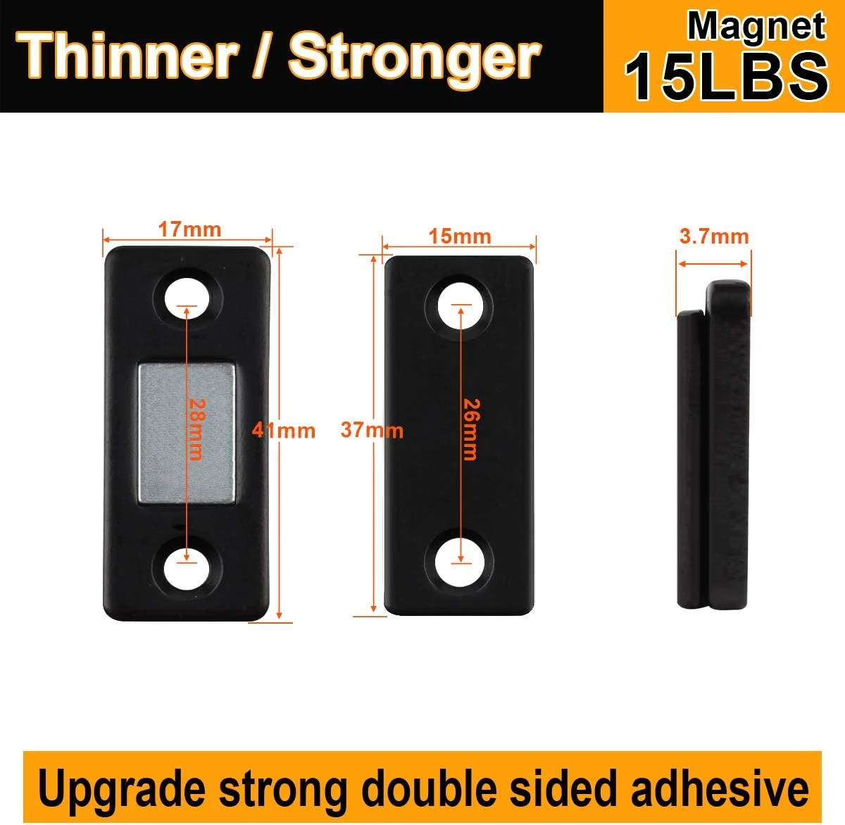 مگنت درب کابینت WOFTD، قفل مغناطیسی فوق العاده نازک برای درب کمد، کابینت آشپزخانه، درب کشو، بستن درب مغناطیسی (4 عدد مشکی) مگنت درب کابینت WOFTD، قفل مغناطیسی فوق العاده نازک برای درب کمد، کابینت آشپزخانه، درب کشو، بستن درب مغناطیسی (4 عدد مشکی)