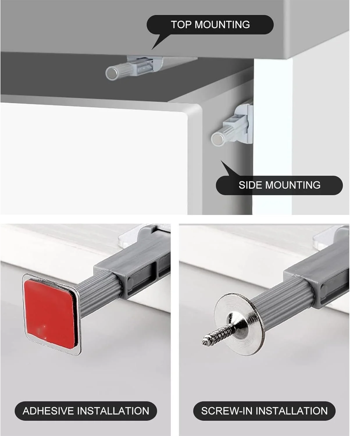 THE WHITE SHOP ست 6 عددی قفل فشاری مغناطیسی برای کابینت، سخت افزار کابینت فشاری برای باز کردن، قفل لمسی فشاری درب آشپزخانه، قفل رهاسازی فشاری برای بستن کشو، قفل فشاری THE WHITE SHOP ست 6 عددی قفل فشاری مغناطیسی برای کابینت، سخت افزار کابینت فشاری برای باز کردن، قفل لمسی فشاری درب آشپزخانه، قفل رهاسازی فشاری برای بستن کشو، قفل فشاری