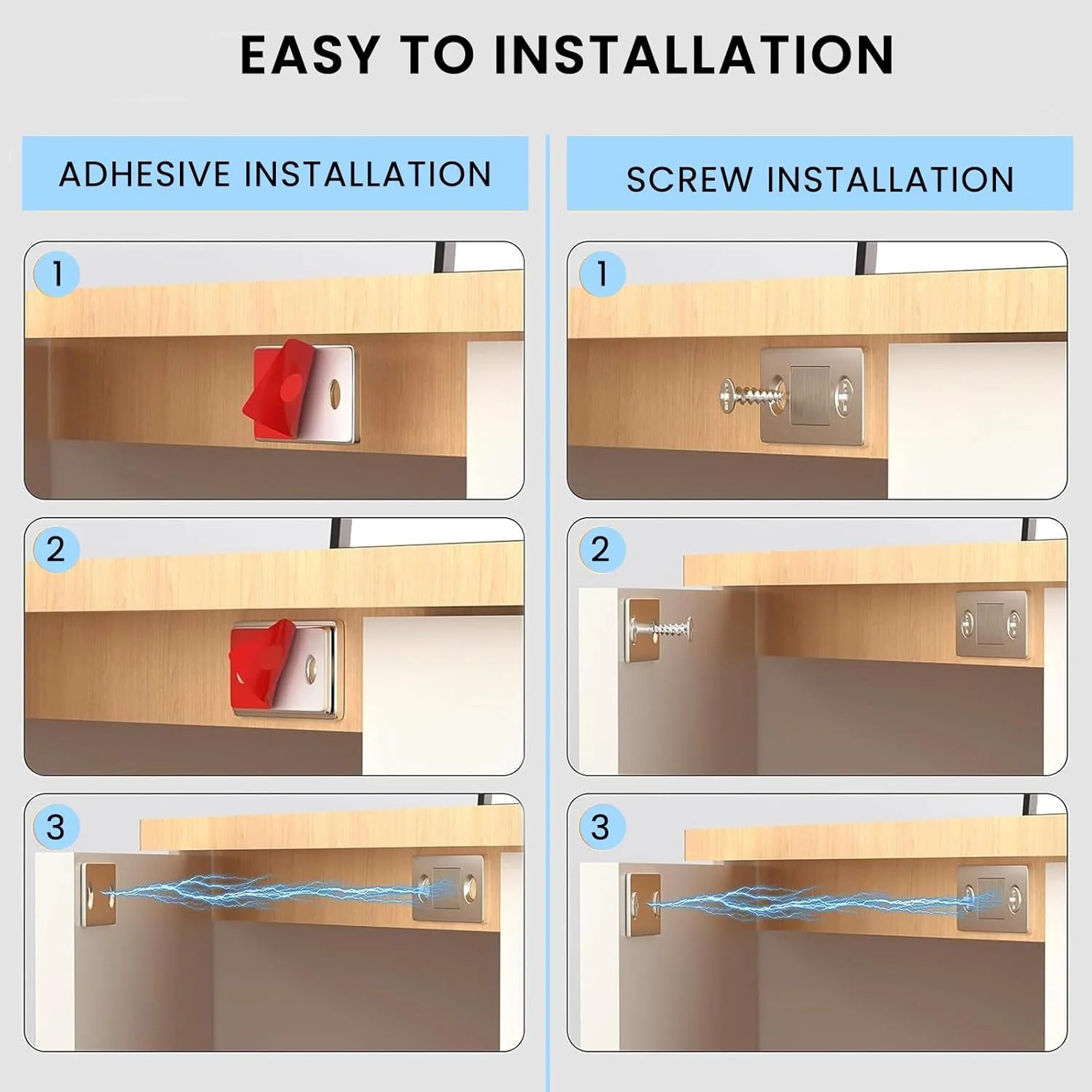 بسته 12 عددی مگنت کابینت Wisfunlly، مگنت فوق العاده نازک درب، قفل مگنتی چسبی کشو برای درب کابینت آشپزخانه، مگنت درب کمد، بست مگنتی درب از جنس استیل ضد زنگ بسته 12 عددی مگنت کابینت Wisfunlly، مگنت فوق العاده نازک درب، قفل مگنتی چسبی کشو برای درب کابینت آشپزخانه، مگنت درب کمد، بست مگنتی درب از جنس استیل ضد زنگ