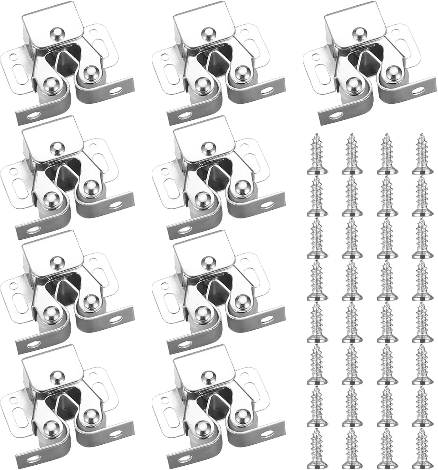 XhjzgcTech بسته 10 عددی قفل کابینت دو غلتکی، بست مبلمان، قفل درب کابینت، قفل درب دو غلتکی، بست درب برای درب کمد لباس XhjzgcTech بسته 10 عددی قفل کابینت دو غلتکی، بست مبلمان، قفل درب کابینت، قفل درب دو غلتکی، بست درب برای درب کمد لباس