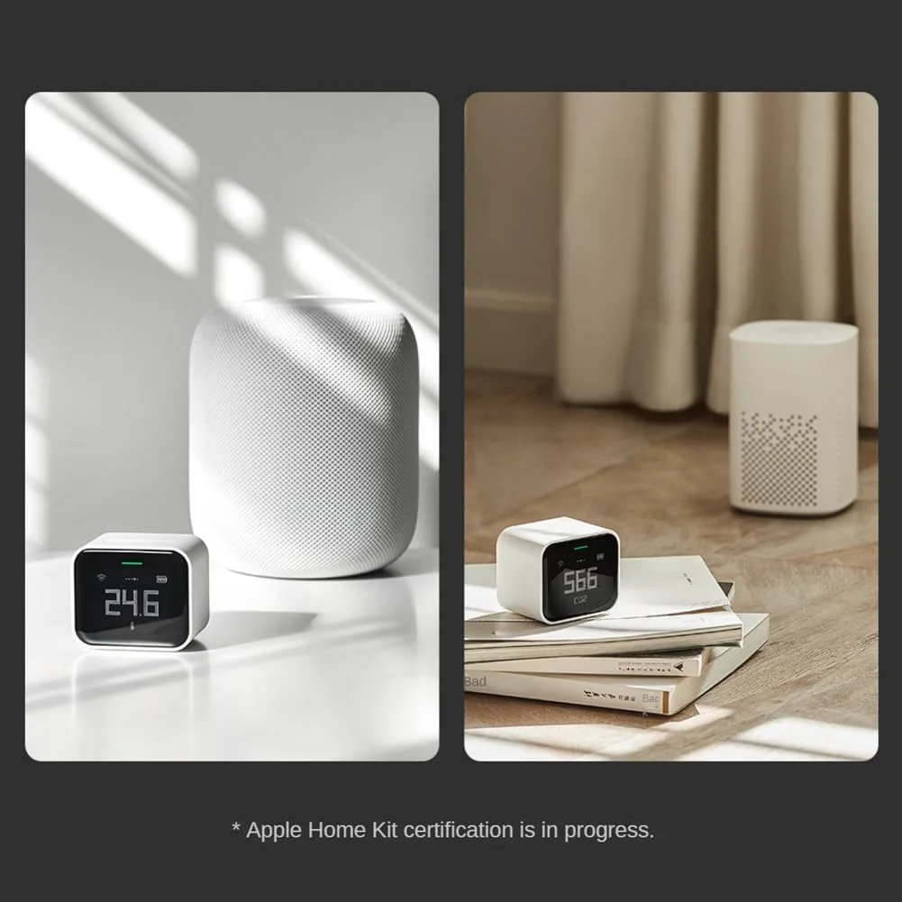 دستگاه تشخیص کیفیت هوا وای فای 5 در 1 برای نظارت بر کیفیت هوا دی اکسید کربن/دما/رطوبت/PM2.5/PM10 برای خانه، مدرسه، دفتر، و چادر کشاورزی، نصب آسان و کاربری آسان