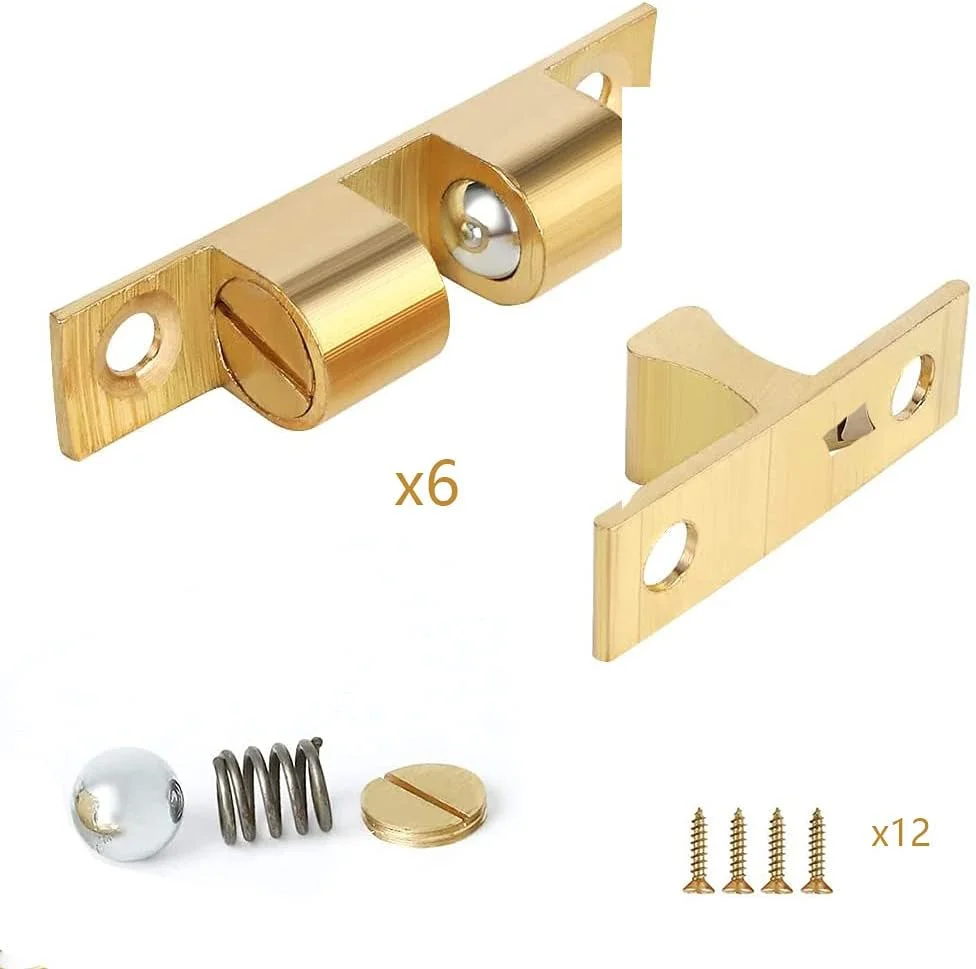 قفل توپی سخت افزاری XGAGHB FDDU برای مبلمان، 6 عدد قفل درب کابینت، قفل مبلمان، قفل درب کابینت فنری مغناطیسی مسی برای درب کابینت آشپزخانه اتاق خواب (طلایی) قفل توپی سخت افزاری XGAGHB FDDU برای مبلمان، 6 عدد قفل درب کابینت، قفل مبلمان، قفل درب کابینت فنری مغناطیسی مسی برای درب کابینت آشپزخانه اتاق خواب (طلایی)