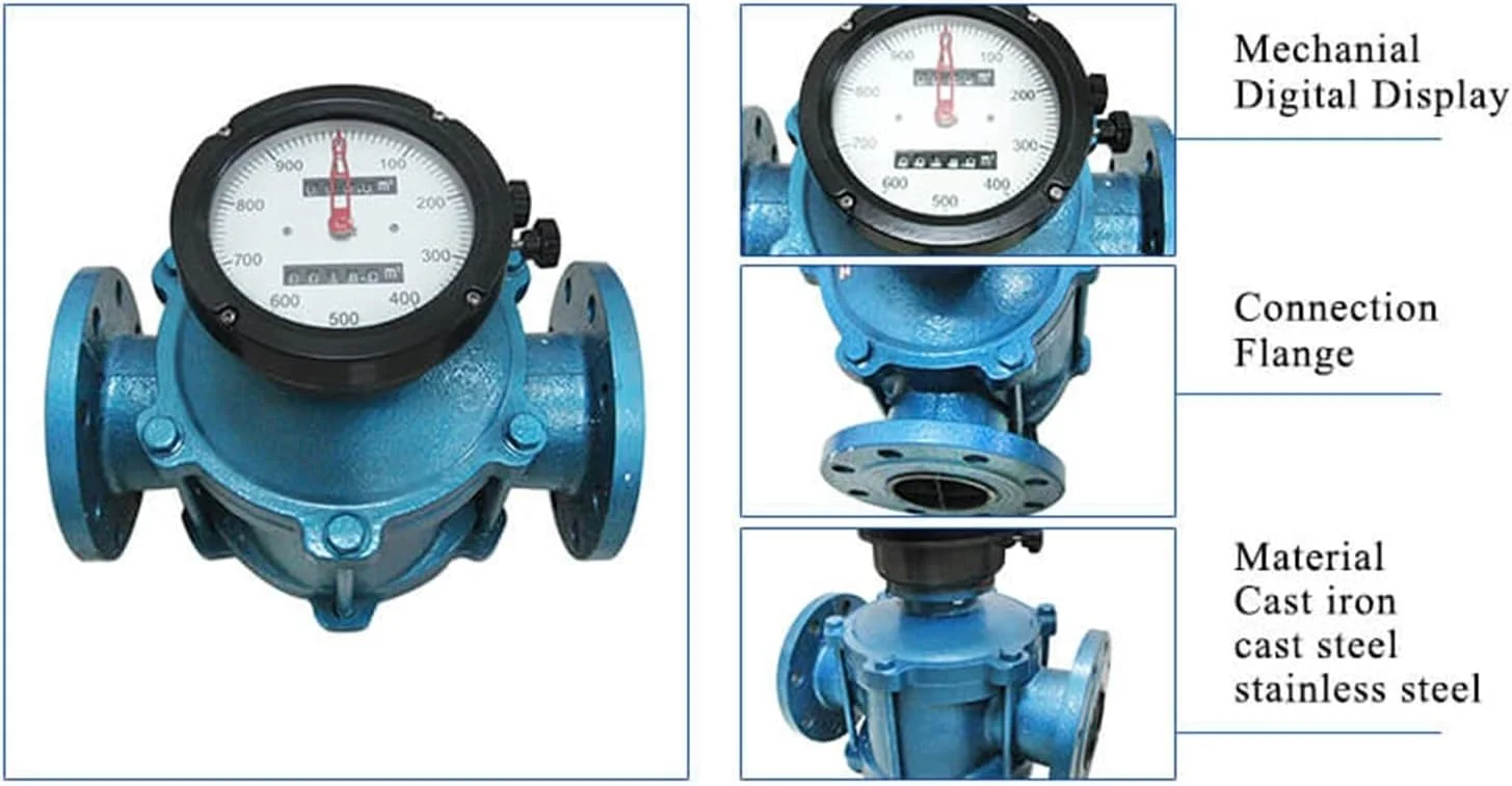 فلومتر آب، مقیاس جریان سوخت بیضوی، ابزار اندازه گیری جریان سوخت، کنتورهای جریان آب مایع (DN15)