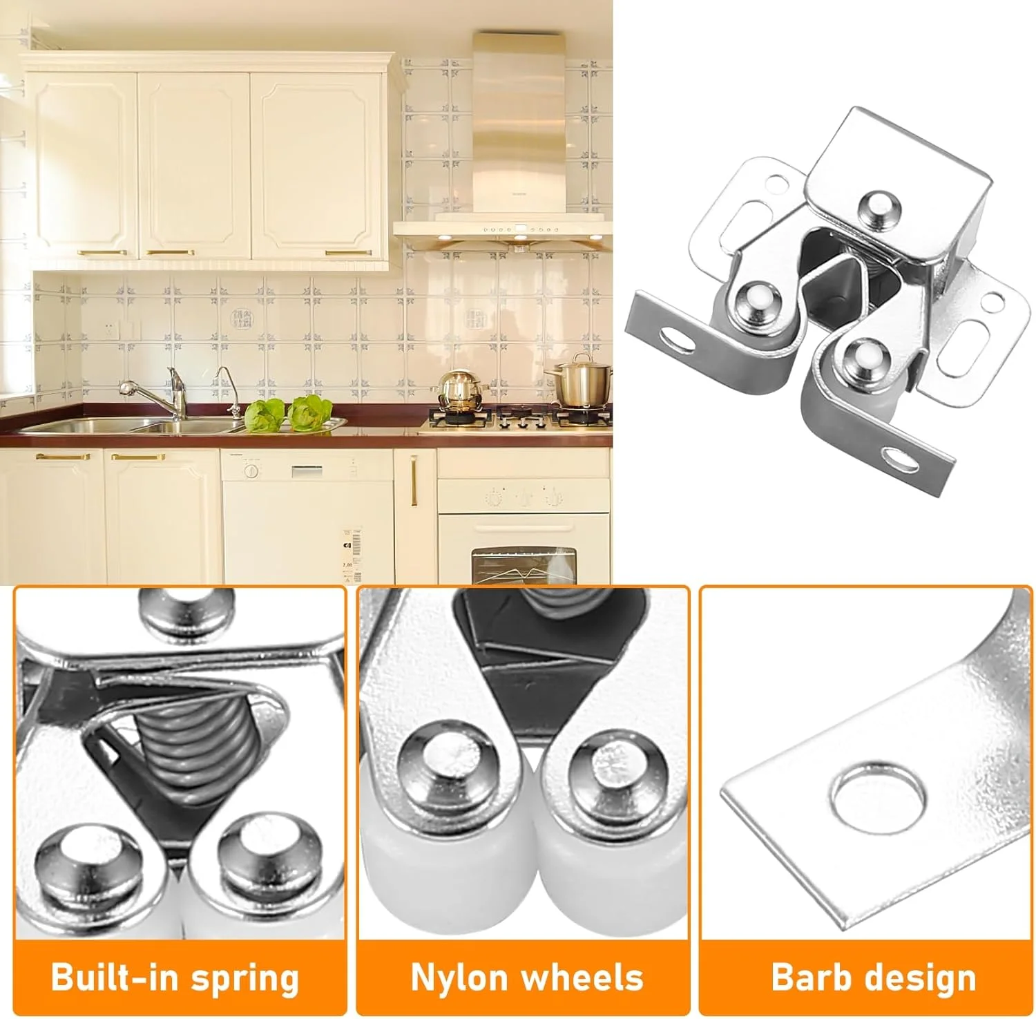 XhjzgcTech بسته 10 عددی قفل کابینت دو غلتکی، بست مبلمان، قفل درب کابینت، قفل درب دو غلتکی، بست درب برای درب کمد لباس XhjzgcTech بسته 10 عددی قفل کابینت دو غلتکی، بست مبلمان، قفل درب کابینت، قفل درب دو غلتکی، بست درب برای درب کمد لباس